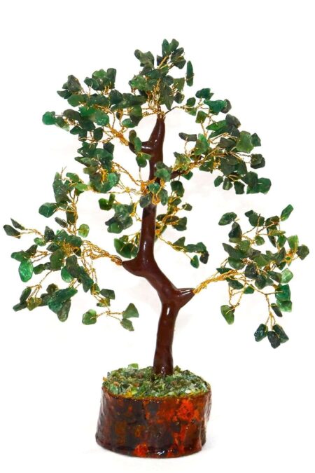 Crystal Tree Good Luck Showpiece for Home Decor Items Crystals Gemstones Bonsai Money Tree for Good Luck, Decoration Gift Item (Green Jade)